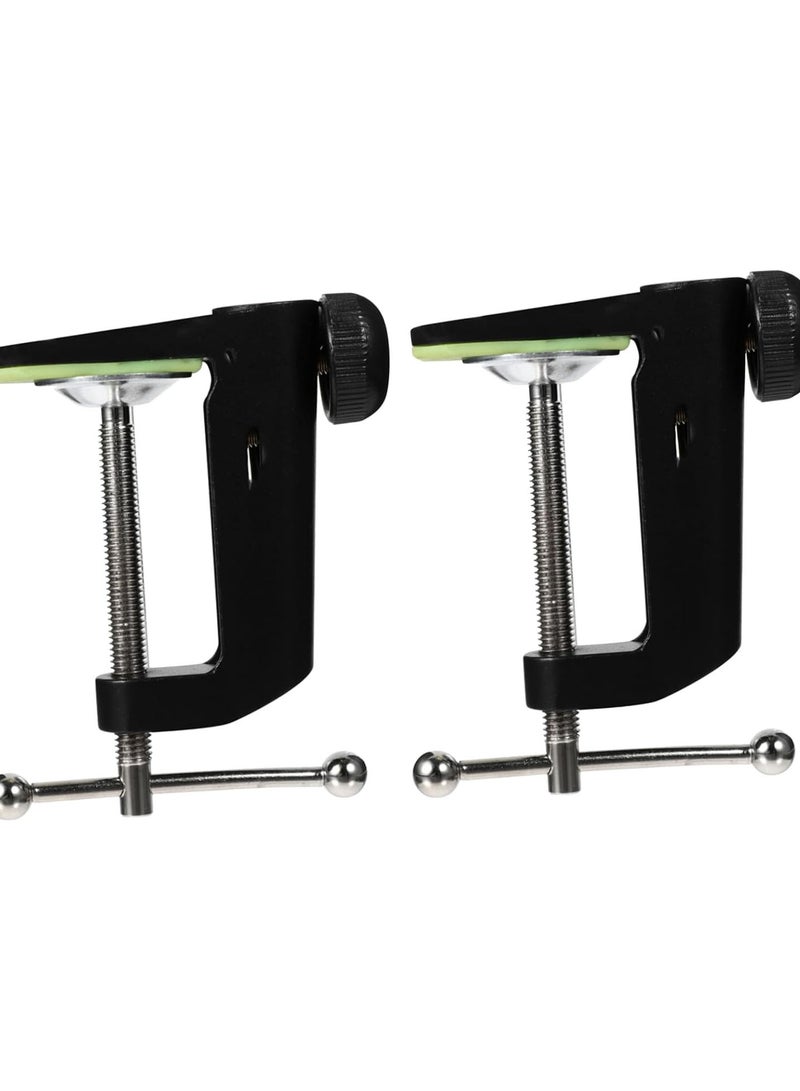 GGOOT 2pcs desktop stand Table Microphone Support table mounting clamp Table Microphone Clamp Microphone Mount Clamp desk mic Tablet Scissor Arm Bracket c shape alloy microphone stand  - Image 1