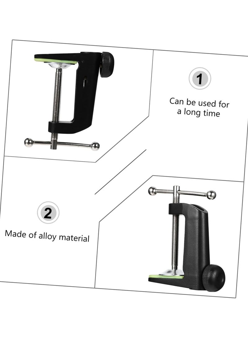 GGOOT 2pcs desktop stand Table Microphone Support table mounting clamp Table Microphone Clamp Microphone Mount Clamp desk mic Tablet Scissor Arm Bracket c shape alloy microphone stand  - Image 2