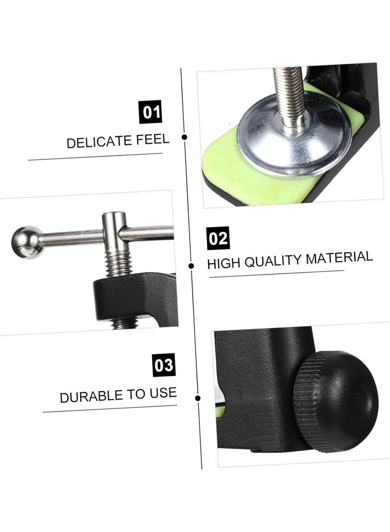 GGOOT 2pcs desktop stand Table Microphone Support table mounting clamp Table Microphone Clamp Microphone Mount Clamp desk mic Tablet Scissor Arm Bracket c shape alloy microphone stand  - Image 4