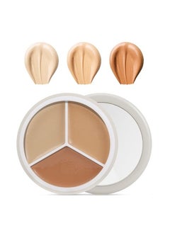 Julystar Full Cover Concealer Palette, Tri-Color Concealer Make Up, Corrects Dark Circles Red Marks Scars and Softens Fine Lines, Highlight Contours Waterproof Long Lasting Concealer Matte Foundation  - Image 1