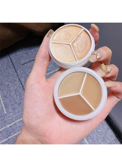 Julystar Full Cover Concealer Palette, Tri-Color Concealer Make Up, Corrects Dark Circles Red Marks Scars and Softens Fine Lines, Highlight Contours Waterproof Long Lasting Concealer Matte Foundation  - Image 5