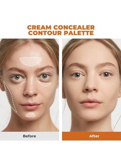 Julystar Full Cover Concealer Palette, Tri-Color Concealer Make Up, Corrects Dark Circles Red Marks Scars and Softens Fine Lines, Highlight Contours Waterproof Long Lasting Concealer Matte Foundation  - Image 3