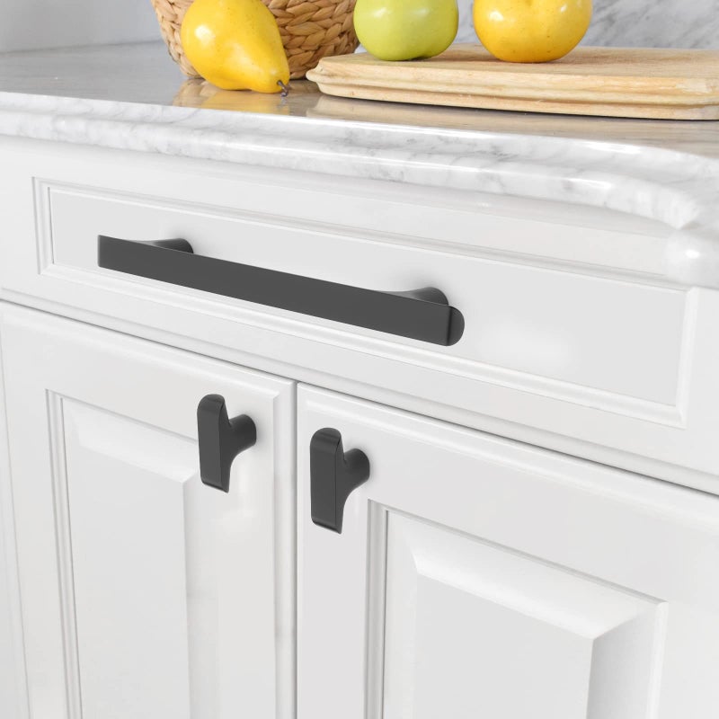Amerdeco 10 Pack Matte Black Cabinet Knobs & Pulls, 2 Inch(50MM), Kitchen & Bathroom Cabinets - Image 4