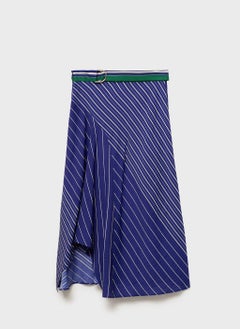 MANGO Striped Midi Skirt With Belt  - Image 5