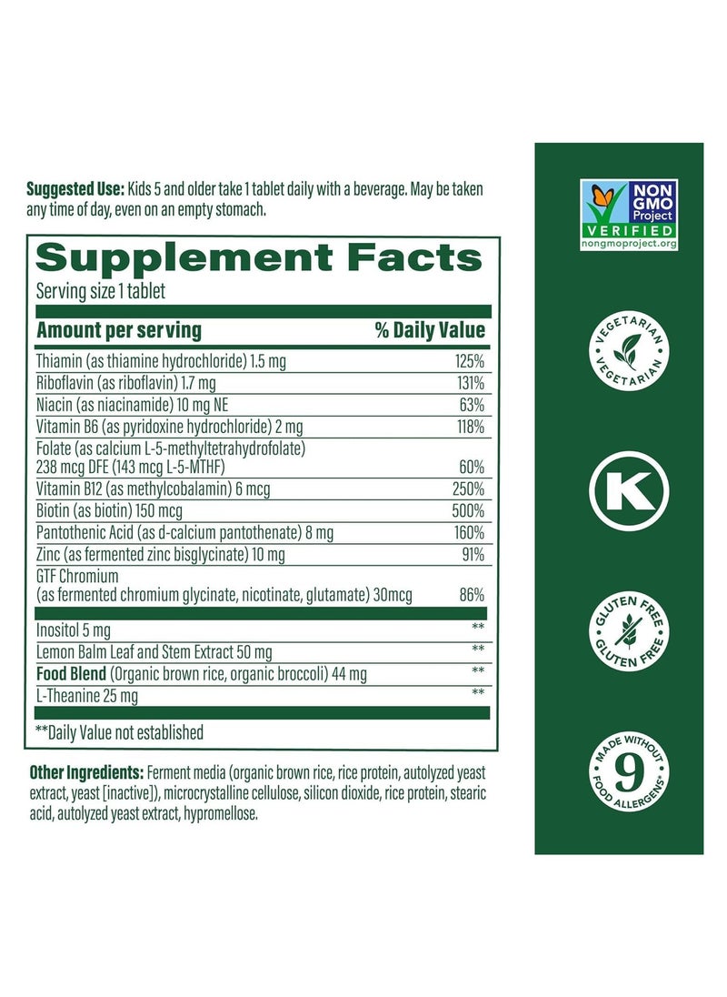 MegaFood Kids B Complex-B Complex SUPPORTS CELLULAR ENERGY METABOLISM AND NERVOUS SYSTEM HEALTHMADE WITH ALL EIGHT B VITAMINS DIETARY SUPPLEMENT 30 MINI TABLETS / 30 SERVINGS