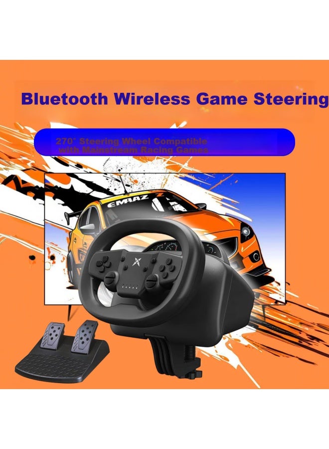 Keteng Switch Bluetooth Wireless Game Steering Wheel, Mario Racing Game, Run Run Karting, Qq Racing, Pc Extreme Racing, Speeding Car Simulator, 2 Atmosphere Dashboard, Driving Controller - Image 1