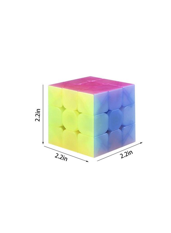 Ahyuan مجموعة مكعبات السرعة 3 عبوات مكعب 2X2 مكعب 3X3 لغز 3X3 هرم مثلث مجموعة مكعبات يدوية ألعاب للأطفال والبالغين من أهيون (جيلي) - Image 5
