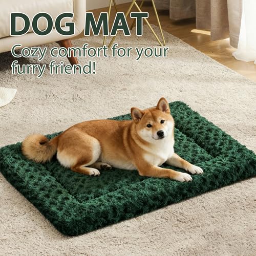 pobopobo Dog Bed Mat for SmallMediumLarge Dogs Sleeping Soft Durable Washable AntiSlip Crate Pads Reversible Dog Mat Bed Kennel Mat Cat Bed M302015 - Image 3