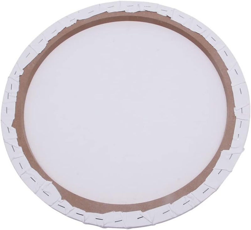 20cm Round Blank Cotton Canvas Panel For Oil Acrylic Painting Artists Kids - Image 4