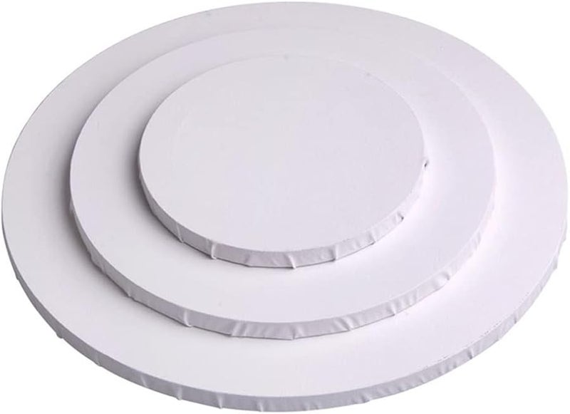 20cm Round Blank Cotton Canvas Panel For Oil Acrylic Painting Artists Kids - Image 2