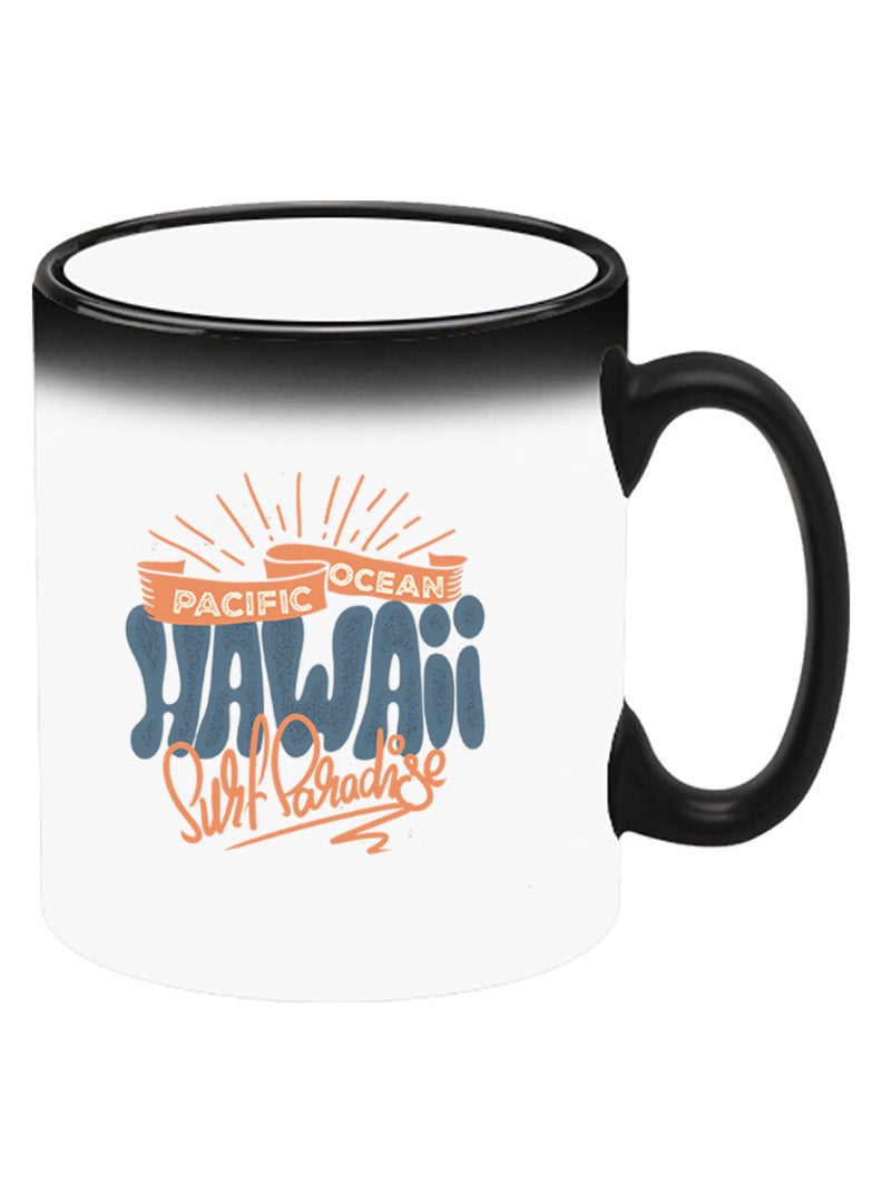 Theodor Color Changing Heat Sensitive Ceramic Mug, Image Revealed When HOT Liquid is Added! Hawaii Surf Paradise Pacific - Image 2