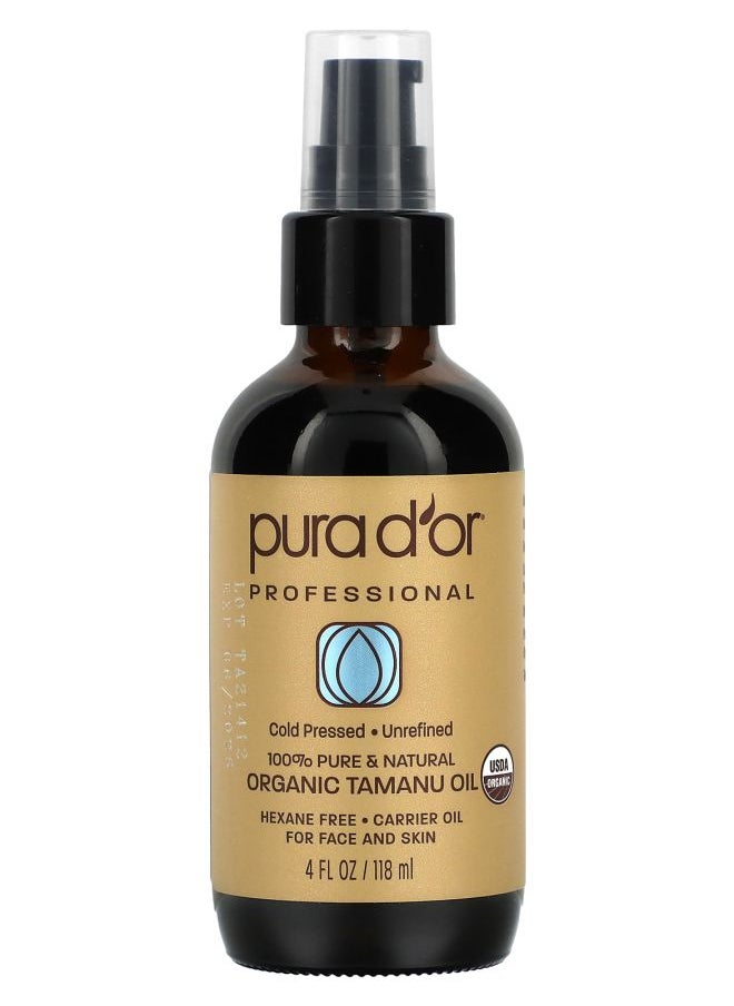 Pura d'or - Professional Organic Tamanu Oil 4 fl oz (118 ml) - Image 1