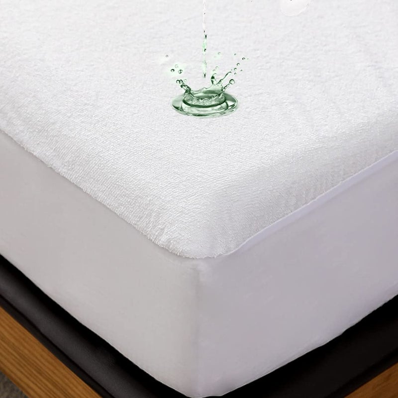 Parkdeny Twin XL Size Waterproof Mattress Cover Premium Terry Top Mattress Cover Breathable Noiseless Cooing  MachineWashable Bed Cover with 21 Deep Pocket 