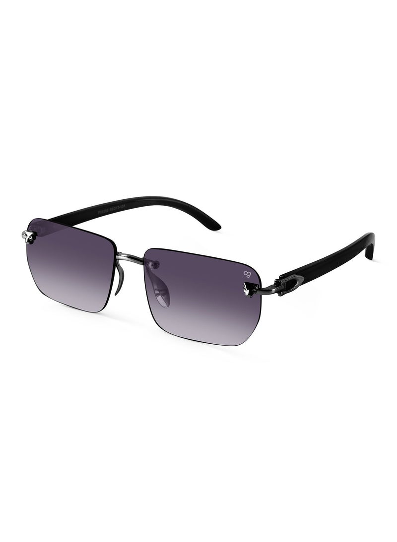 Woggles Uv-Protected Purple Rimless Rectangle Sunglasses - Image 2