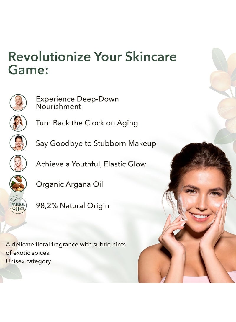 ECOLATIER Foaming Facial Cleanser with Organic Argan Oil – 98.6% Natural, Vegan, Revitalizing & Nourishing Organic Argana, Anti-Aging, Removes Impurities, 5.1 Fl Oz - ECOLATIER - Image 3