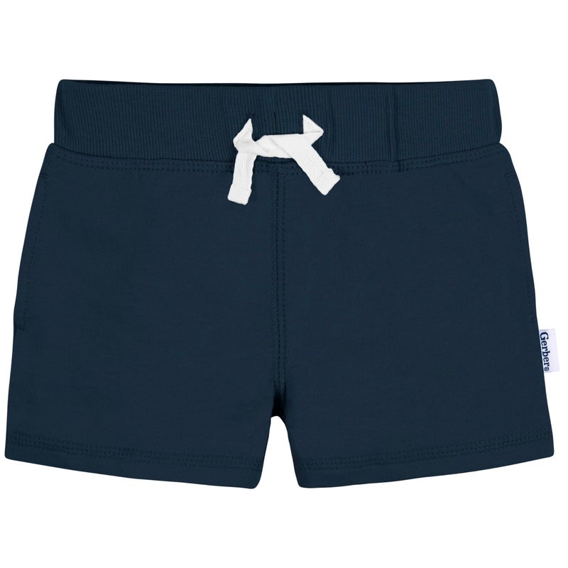 Gerber Baby Boys Toddler 3-Pack Pull-On Knit Shorts, Blues, 18 Months - Image 4