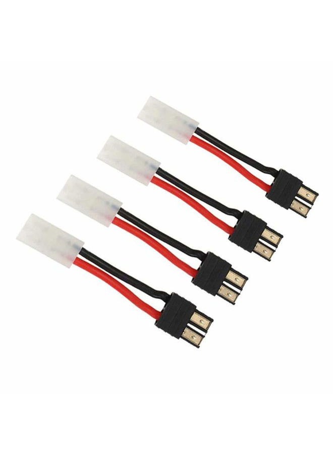 FLY RC 4pcs Tamiya Plugs RC Battery Charger Adapter Connector Compatible with Slash Rustler Stampede Bandit E Revo RC Cars - Image 1