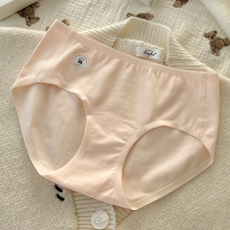 Four Seasons Seamless Pure Cotton Underwear for Girls 7A Antibacterial 16cm Long Crotch Invisible Seamless Sports Triangle Underwear Light green - Image 2