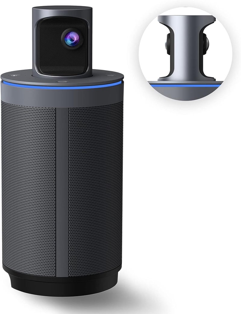 NEXIGO اجتماع 360 (الجيل 2)، تصوير 8K مع إطار مدعوم بالذكاء الاصطناعي وتتبع المتحدث، توصيل وتشغيل، كاميرا مؤتمرات فيديو ذكية بدقة 1080p بزاوية 360 درجة، 8 ميكروفونات لإلغاء الضوضاء - Image 1