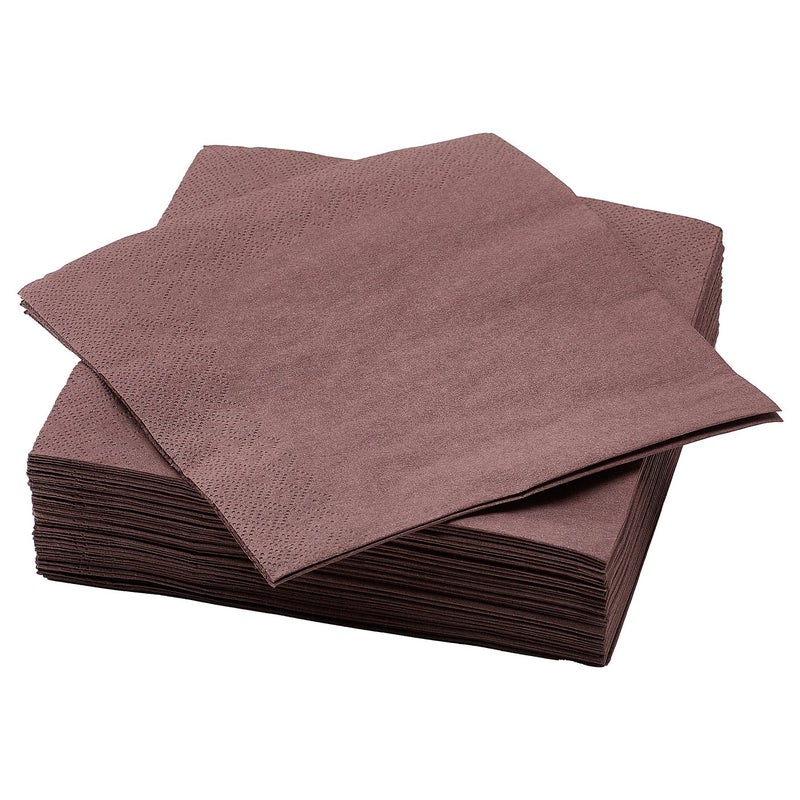 Baitique Paper Napkins, Soft Absorbent, Brown-Red, 33x33 cm, 50-Pack - Image 1
