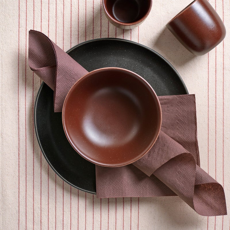 Baitique Paper Napkins, Soft Absorbent, Brown-Red, 33x33 cm, 50-Pack - Image 2