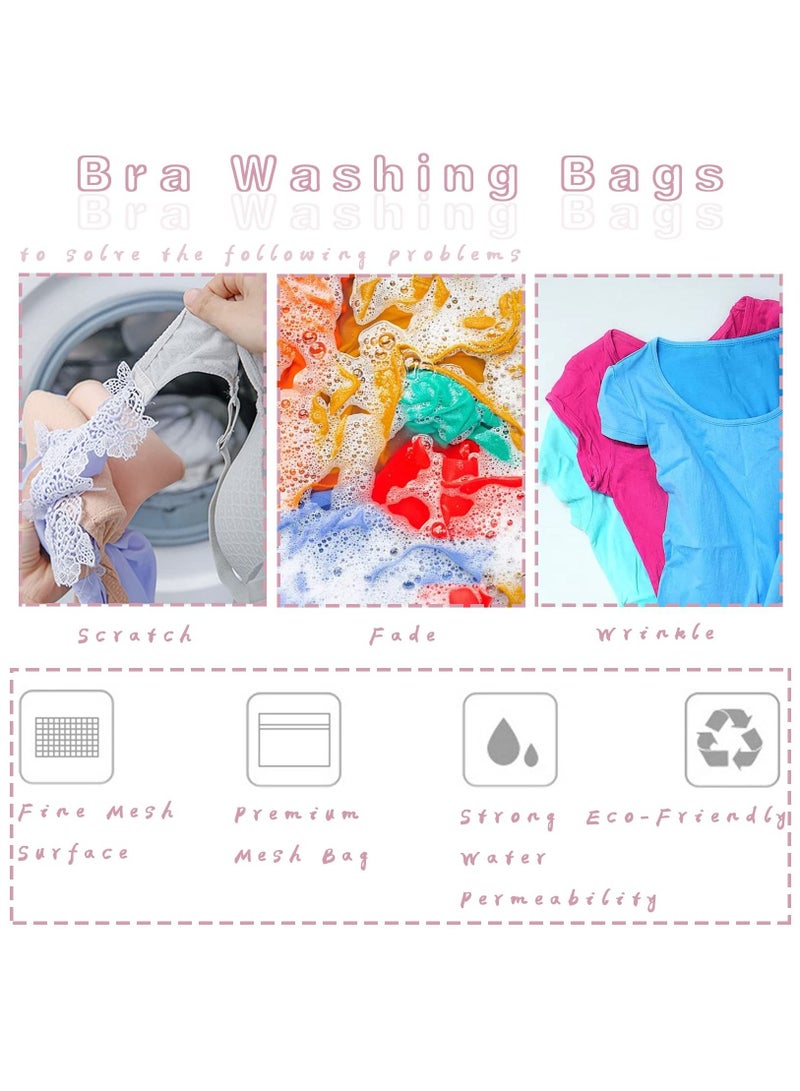 واي آند دي 6 Pcs Bra Mesh Laundry Bag, Women's Lingerie with Zipper Special Care Washing Storage Bag for Women Cosmetic  - Image 4