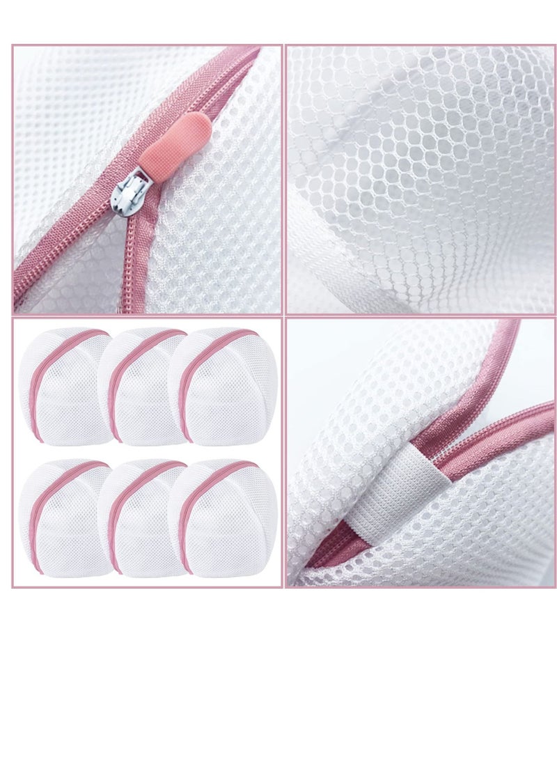 واي آند دي 6 Pcs Bra Mesh Laundry Bag, Women's Lingerie with Zipper Special Care Washing Storage Bag for Women Cosmetic  - Image 5