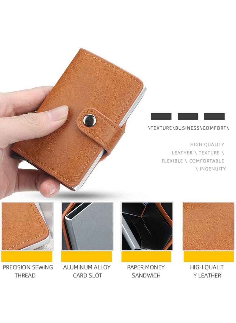 Stylish Automatic Popup Bank Credit Business ID Card Holder For Women Men Protection Case Unisex