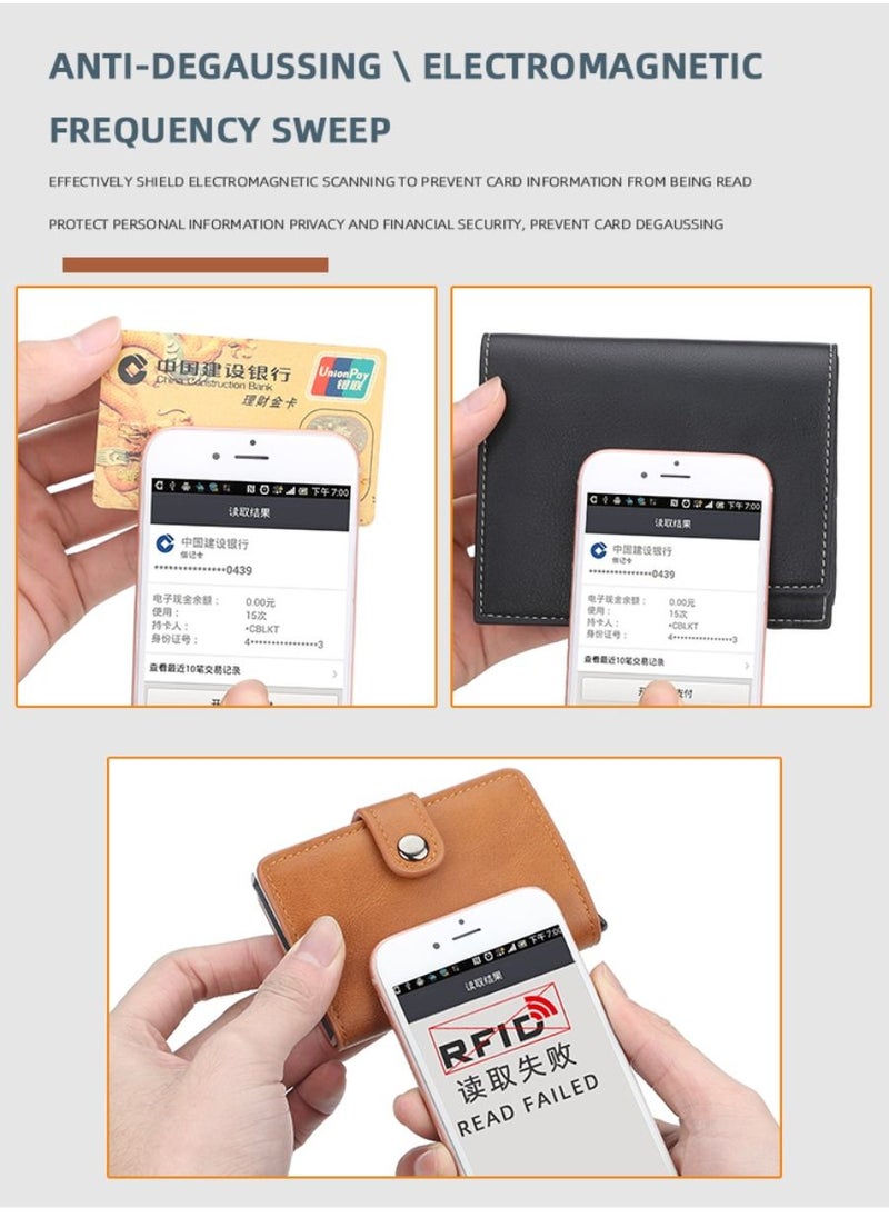 baellerry Stylish Automatic Popup Bank Credit Business ID Card Holder For Women Men Protection Case Unisex  - Image 3