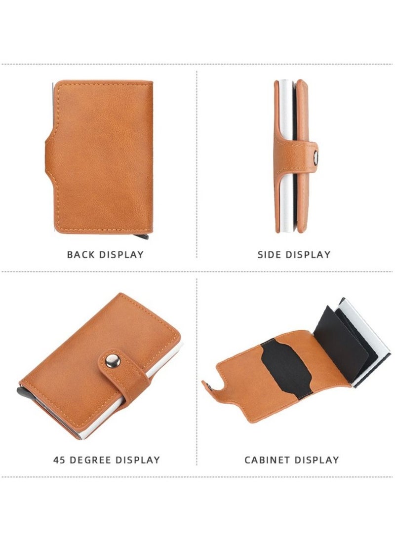 baellerry Stylish Automatic Popup Bank Credit Business ID Card Holder For Women Men Protection Case Unisex  - Image 5