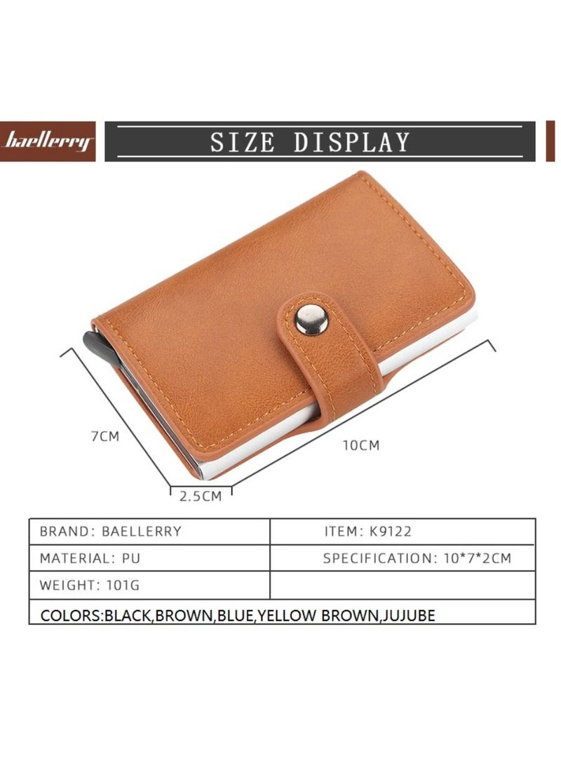 Stylish Automatic Popup Bank Credit Business ID Card Holder For Women Men Protection Case Unisex
