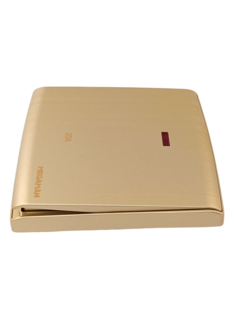 ميجامان Megaman Switch Neon 1Gang 1Way 20Amp - Gold - Image 2