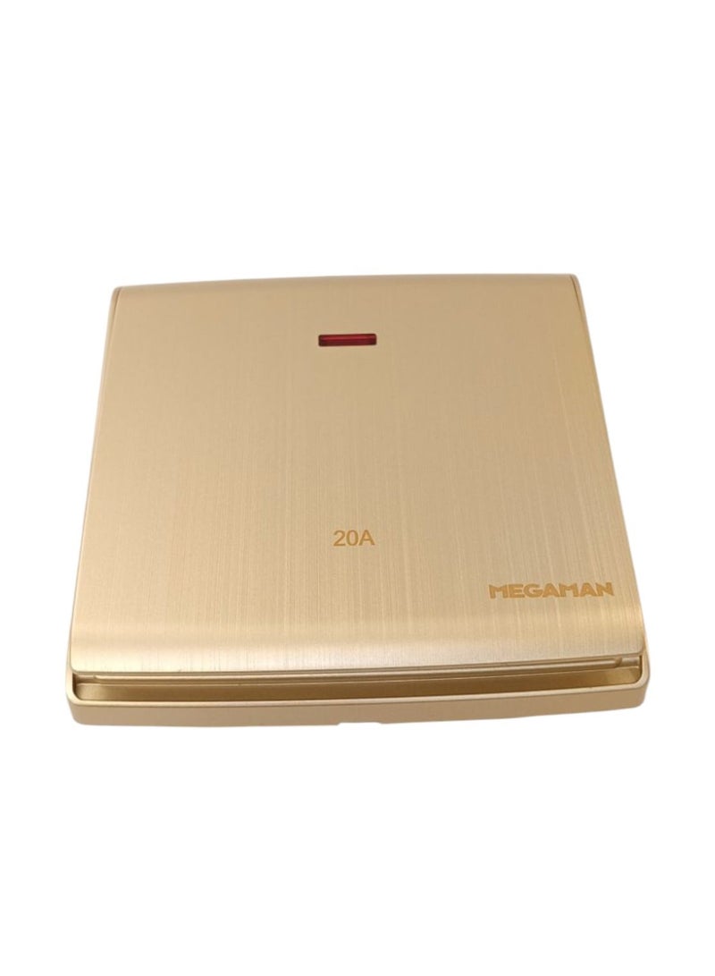 Megaman Switch Neon 1Gang 1Way 20Amp - Gold - Image 3
