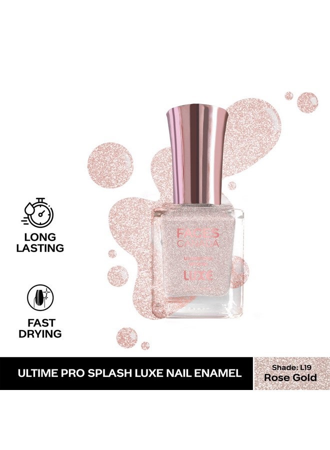 فاسيسكانادا طلاء أظافر FACESCANADA ألتيم برو سبلاش لوكس - ذهبي وردي (L19)، 12 مل | لمسة نهائية لامعة | سريع الجفاف | يدوم طويلاً | لمعان فائق | مقاوم للتقشر | لمسة نهائية متساوية | نباتي | غير سام | خالٍ من الإيثانول - Image 2