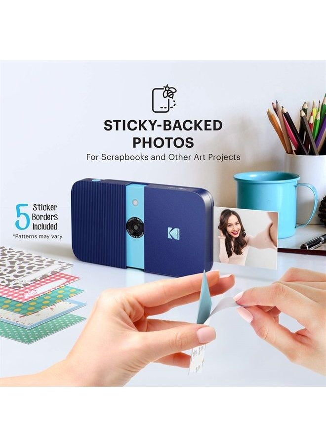 Zink - KODAK Smile Instant Print Digital Camera – Slide-Open 10MP Camera w/2x3 ZINK Printer (White/ Yellow) - Image 1