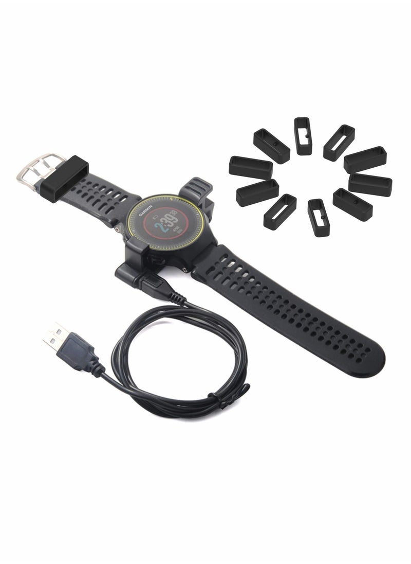 Generic - Silicone Watch Band Keepers, Rubber Fastener Rings for Secure Replacement of Garmin Instinct Strap Holder, Durable Security Loops for Enhanced Watch Fit. - Image 1