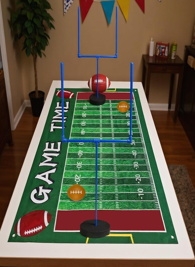 XIPEGPA 5 PCS Large Football Party Goal Post Decoration Kit with 2 PCS 15.75 in Field Goal Posts 1 PCS 59 in Court Table Runner 2 PCS 3.35IN Footballs for Football Theme Party Supplies - Image 4