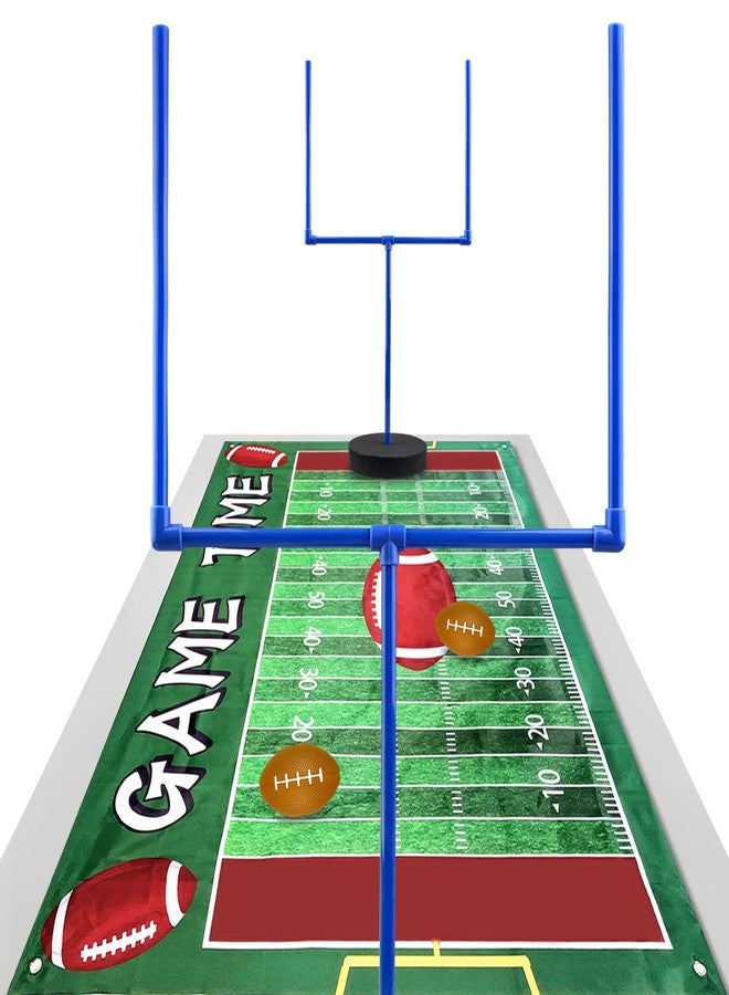 XIPEGPA 5 PCS Large Football Party Goal Post Decoration Kit with 2 PCS 15.75 in Field Goal Posts 1 PCS 59 in Court Table Runner 2 PCS 3.35IN Footballs for Football Theme Party Supplies - Image 1