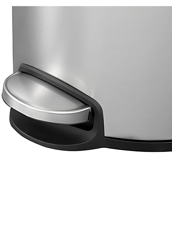 12 Liters Brushed Stainless Steel Garbage Bin | Soft-Close, Fingerprint-Resistant | Pedal-Operated | Perfect for Small to Medium Spaces
