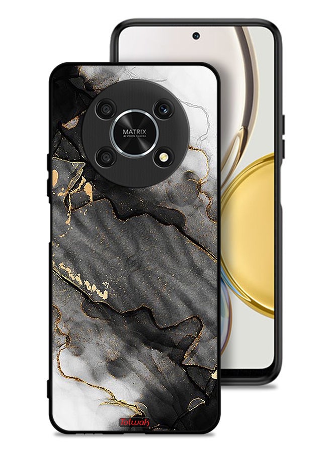 Tolwak غطاء حماية لهاتف Honor X9 5G بتصميم رخام لامع - Image 1