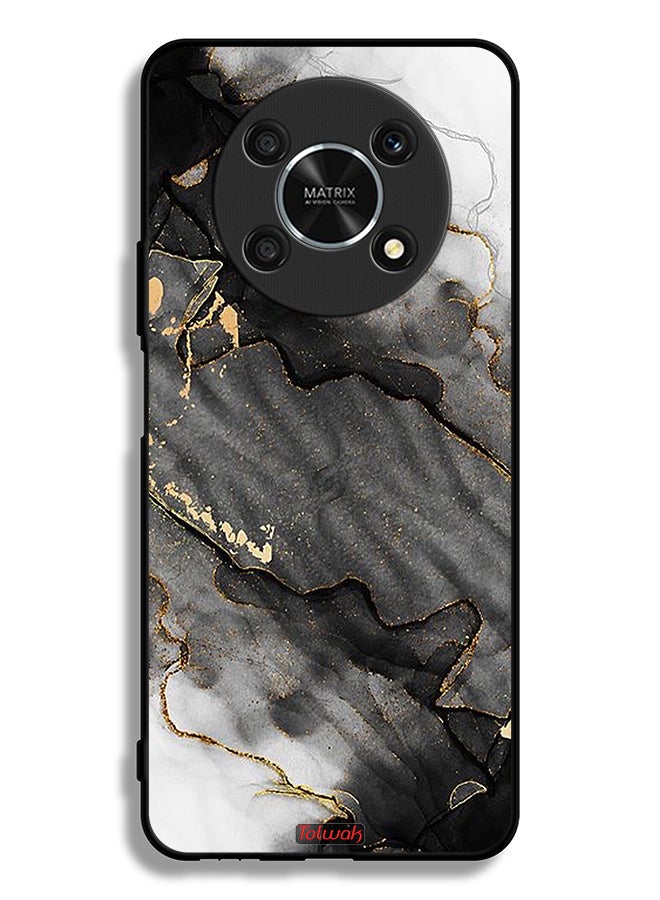 Tolwak غطاء حماية لهاتف Honor X9 5G بتصميم رخام لامع - Image 2