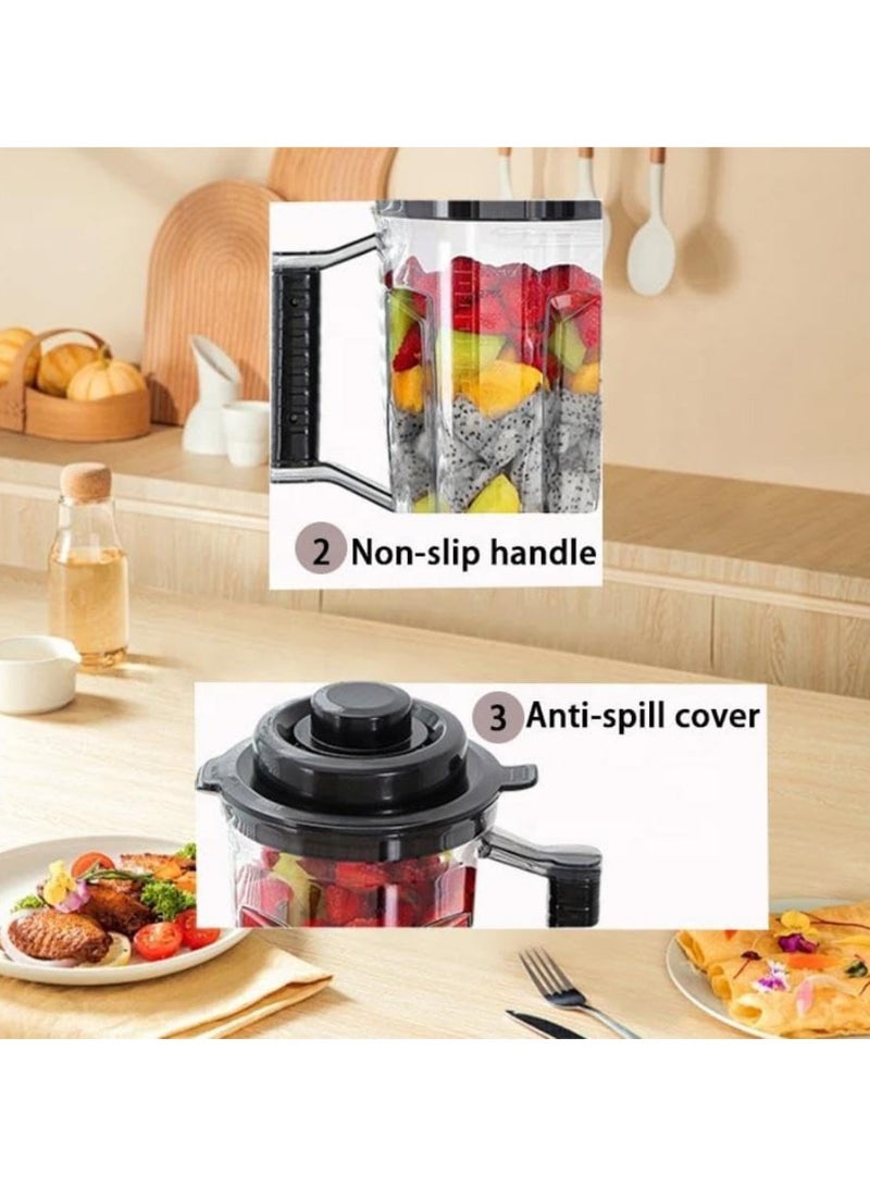 BARDEFU 8 IN 1 10500W 4.0 L Professional Electric Blender with Multiple Speeds, Stainless Steel Base, Pulse Function,3 Containers - Image 4