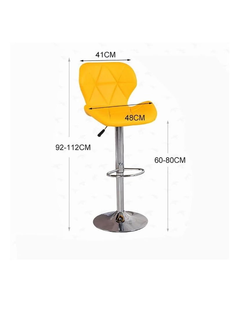 Generic - Bar Stool,Swivel Bar Chair with Back,PU Leather Adjustable Counter Height Bar Stools,Breakfast Barstools with Footrest for Home Kitchen Island - Image 1