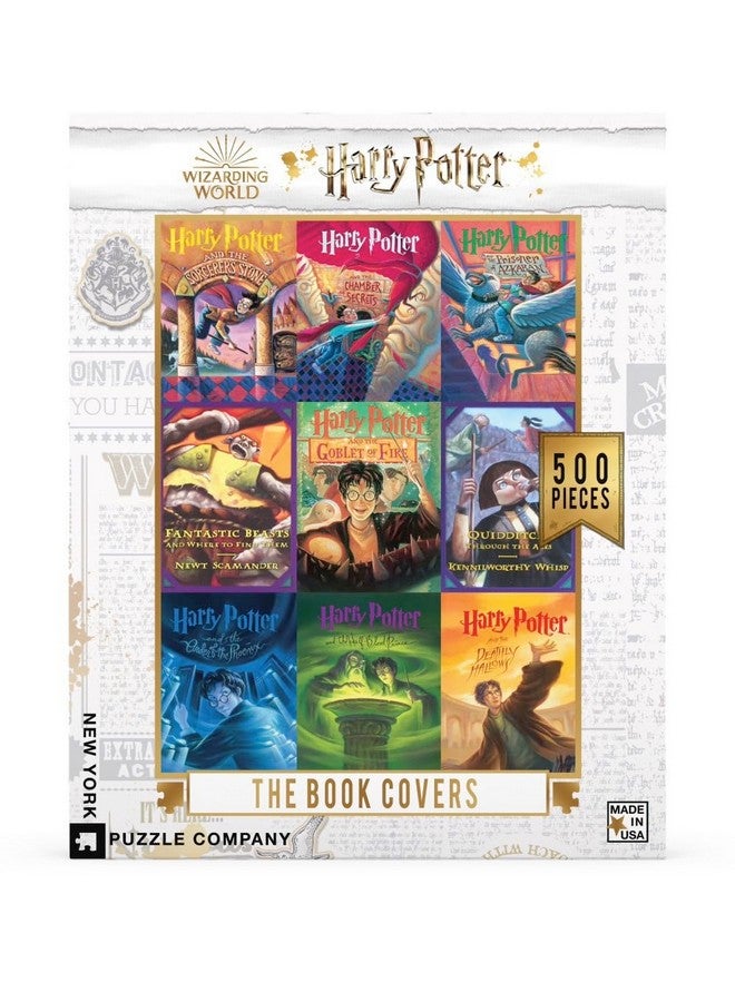 New York Puzzle Company - Harry Potter Book Cover Collage - 500 Piece Jigsaw Puzzle for Adults by Mary GrandPré - Image 1