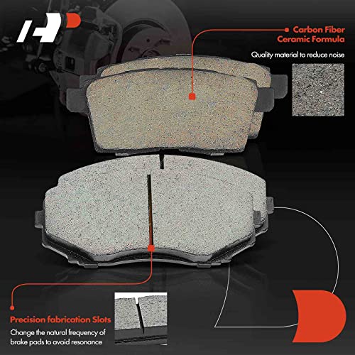 A-Premium Front and Rear Ceramic Disc Brake Pads Set Compatible with Select Ford, Lincoln and Mazda Models - Edge, MKX 2007-2010, CX-7 2007-2012, CX-9 2007-2015, with Hardware, 8 Pcs - Image 3