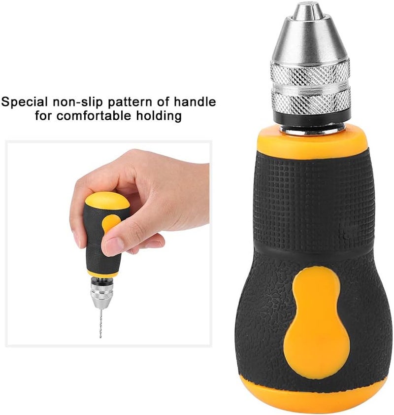 كلاراكو مثقاب يدوي، مثقاب يدوي صغير لصنع المجوهرات مثقاب يدوي دبوس كماشة مثقاب يدوي مجوهرات دبوس كماشة مايكرو ميني مجموعة أدوات محمولة مع 10 قطع من رؤوس المثقاب الملتوية من 0.8 إلى 3.0 مم للمجوهرات - Image 1