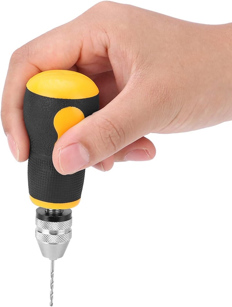 كلاراكو مثقاب يدوي، مثقاب يدوي صغير لصنع المجوهرات مثقاب يدوي دبوس كماشة مثقاب يدوي مجوهرات دبوس كماشة مايكرو ميني مجموعة أدوات محمولة مع 10 قطع من رؤوس المثقاب الملتوية من 0.8 إلى 3.0 مم للمجوهرات - Image 5