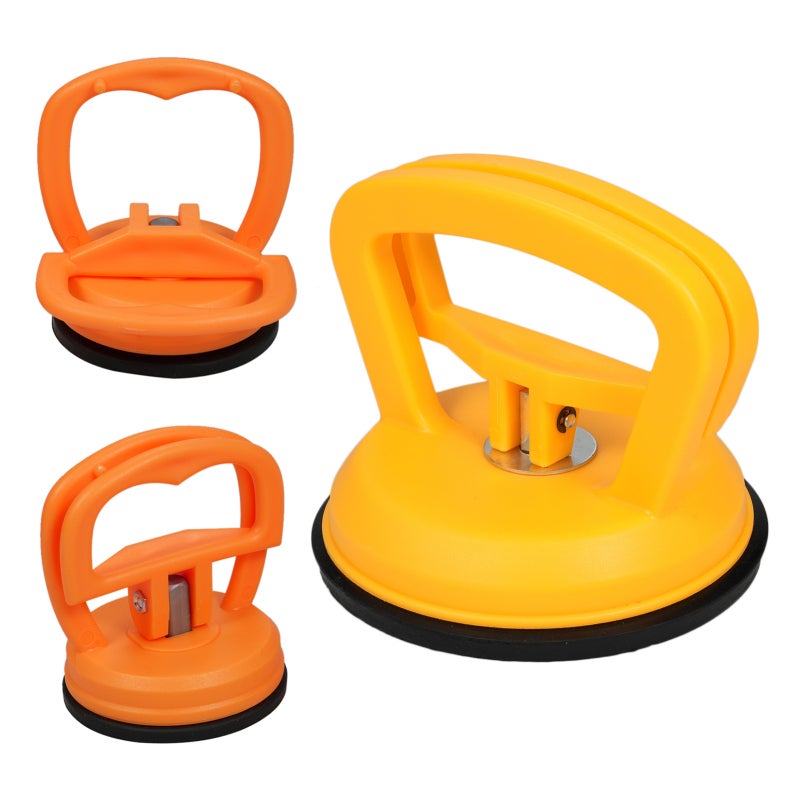 Aumotop Dent Puller Type 2 Orange And Yellow - Premium Plastic And Rubber Material Strong Suction Dent Remover Tool For Car Home Furniture Glass Moving - Image 1