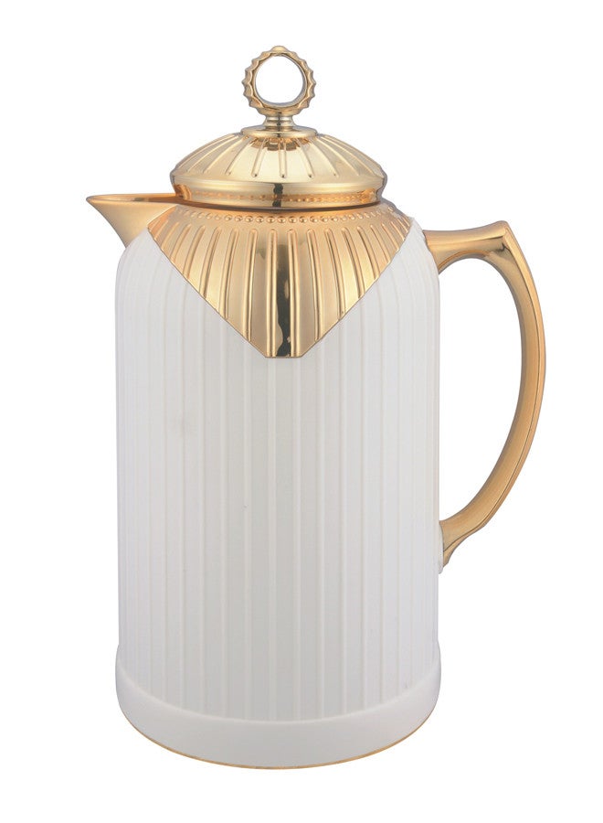 GAZELLA Tea/Coffee Flask 1L Ivory/Gold - Image 1
