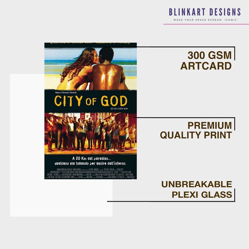 BLINKART BLINKART Aesthetic City of God 2002 Movie Photo Frame Album Poster Wall Art Print Decor Perfect For Home Bedroom Living Room Bedroom Home Office Study Room12 18 Inches  - Image 4